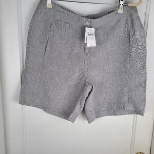 J.jill 100% Linen Casual Five Pockets Shorts With Zipper Size 12
